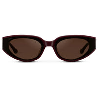 Black Cherry Red / Dark Brown Lens