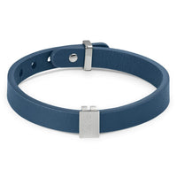 Silver / Navy Leather