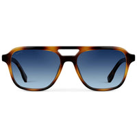 Whiskey Brown Tortoise / Blue Gradient Lens