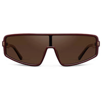 Black Cherry Red / Dark Brown Lens